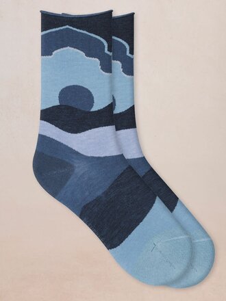 Bleuforet Dunes Pattern Cotton Socks