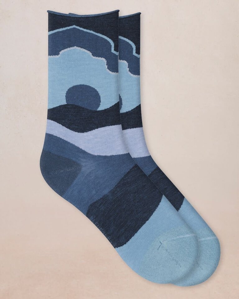 Bleuforet Dunes Pattern Cotton Socks