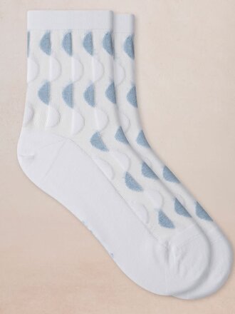 Bleuforet Transparent Geometric Pattern Ankle Socks
