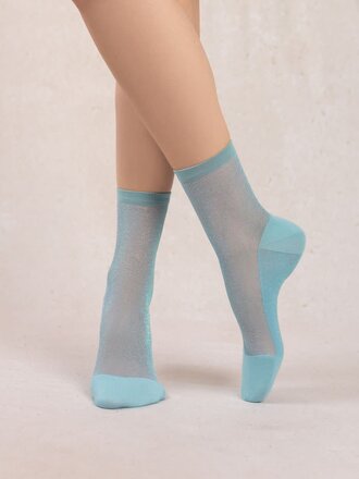 Bleuforet Transparent Glitter Pattern Ankle Socks