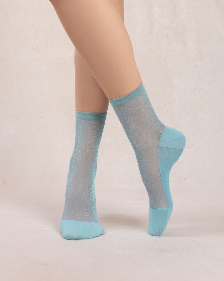 Bleuforet Transparent Glitter Pattern Ankle Socks