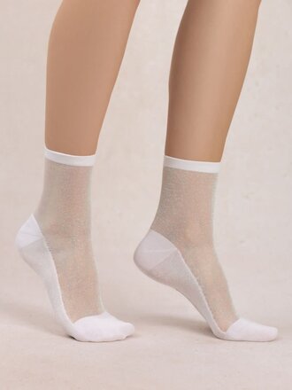 Bleuforet Transparent Glitter Pattern Ankle Socks