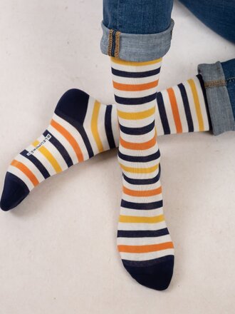 Bleuforet Mens Stripes Pattern Socks