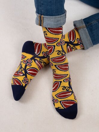 Bleuforet Mens Beans Pattern Socks