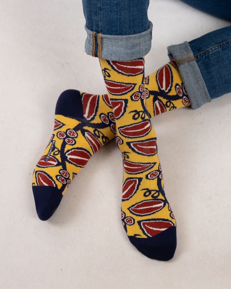 Bleuforet Mens Beans Pattern Socks