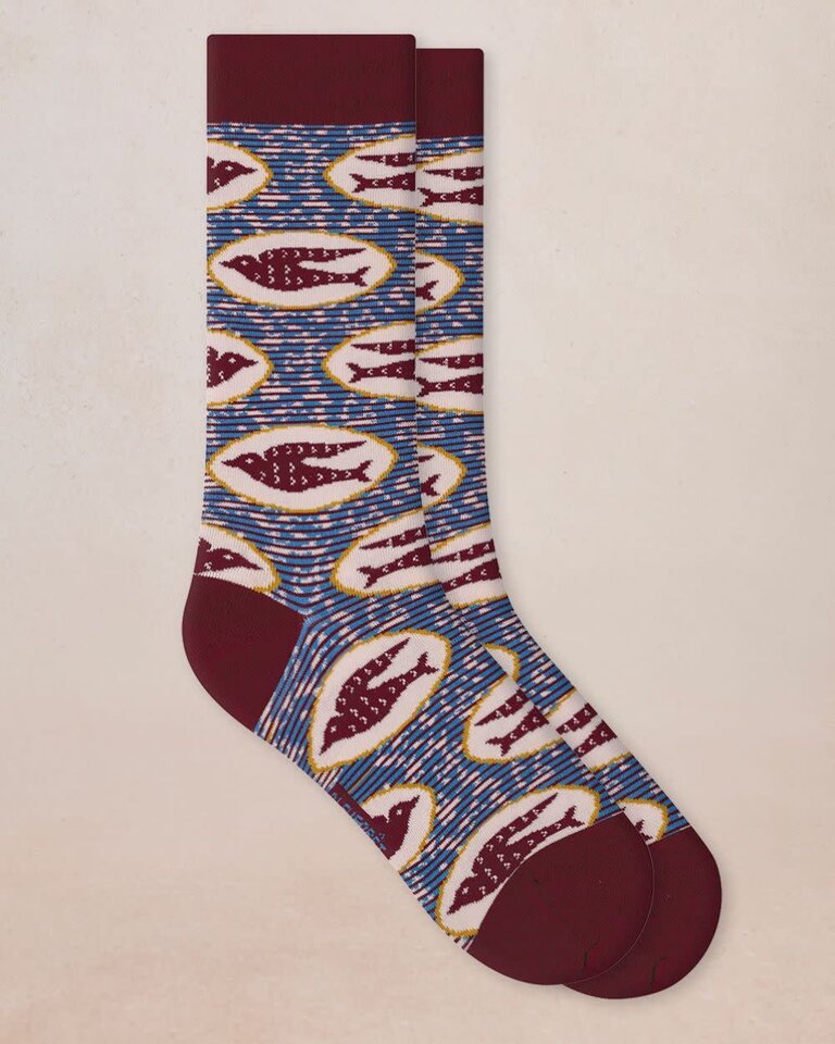Bleuforet Mens Swallows Pattern Socks