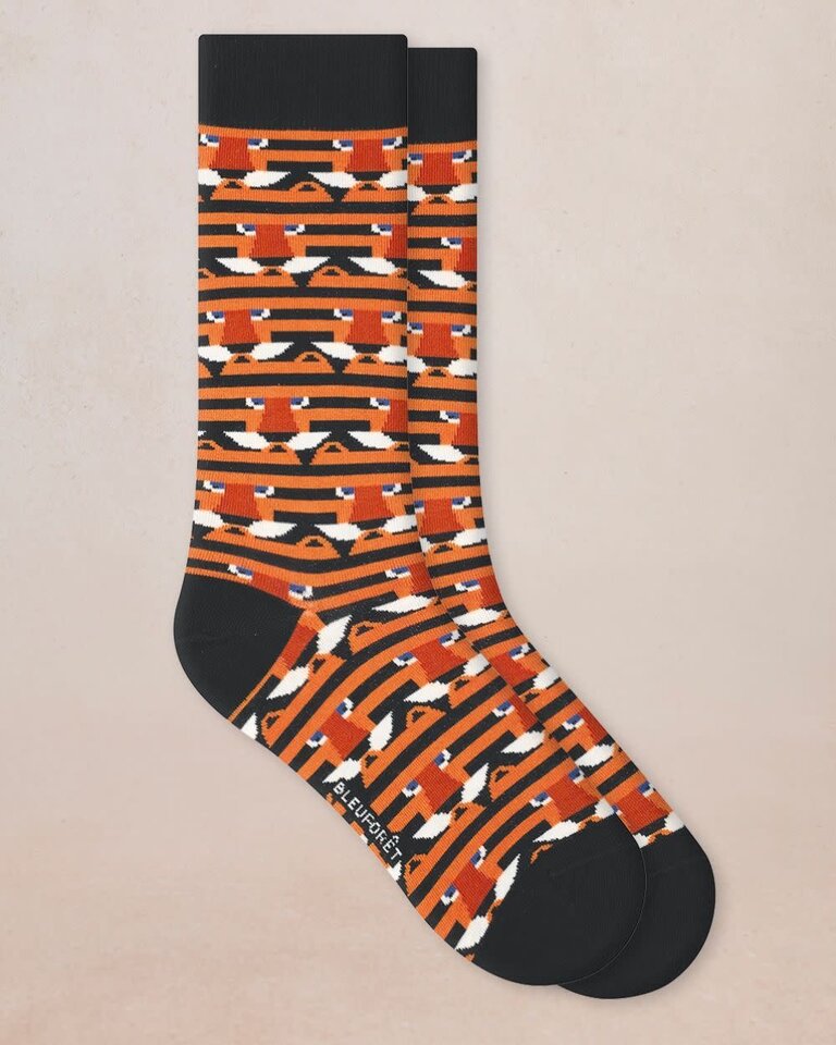 Bleuforet Mens Tiger Pattern Socks