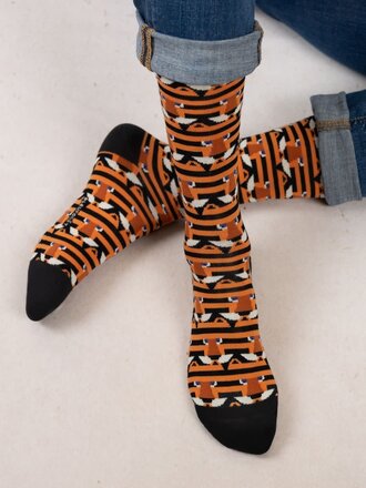 Bleuforet Mens Tiger Pattern Socks
