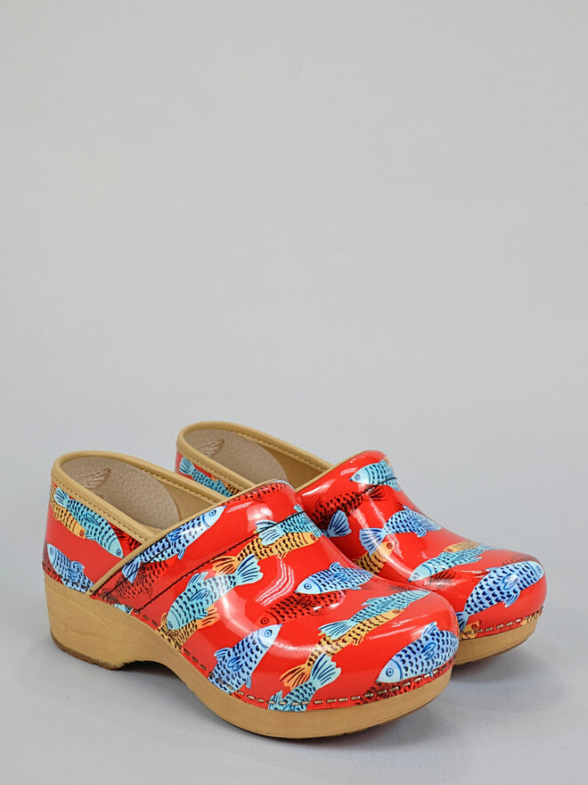 Dansko - XP 2.0 Clog Clog - Sardine Pattern Red Patent Leather