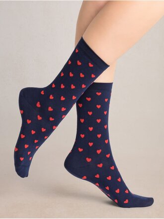 Bleuforet All Over Hearts Pattern Socks