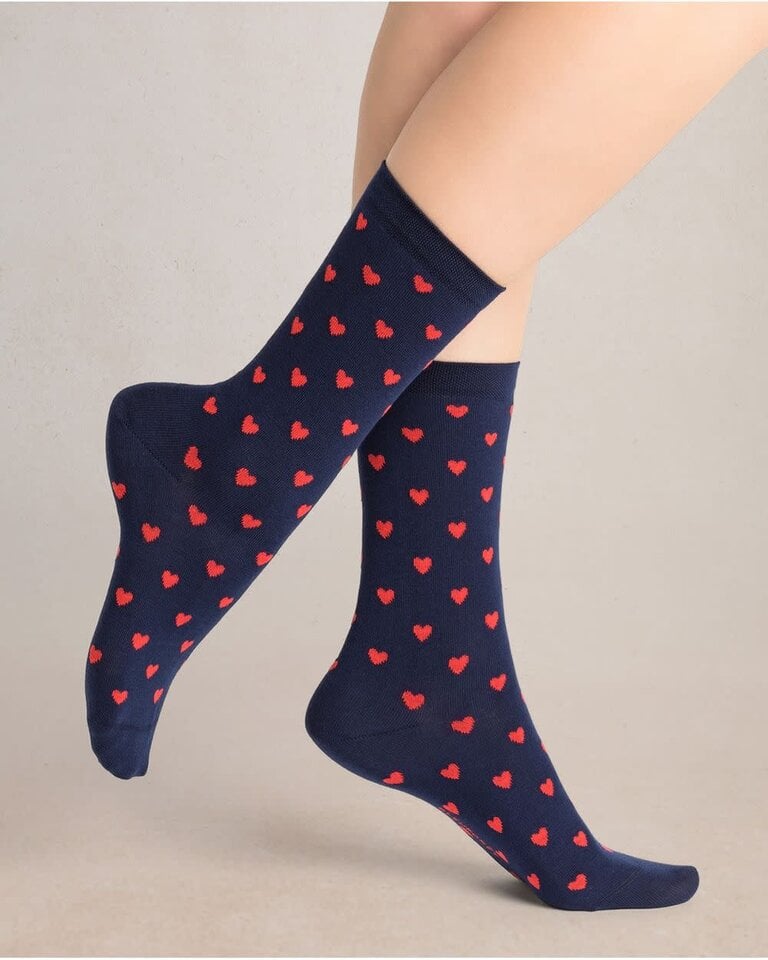 Bleuforet All Over Hearts Pattern Socks