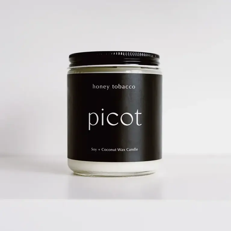 Picot Honey Tobacco Candle (Slate Label)