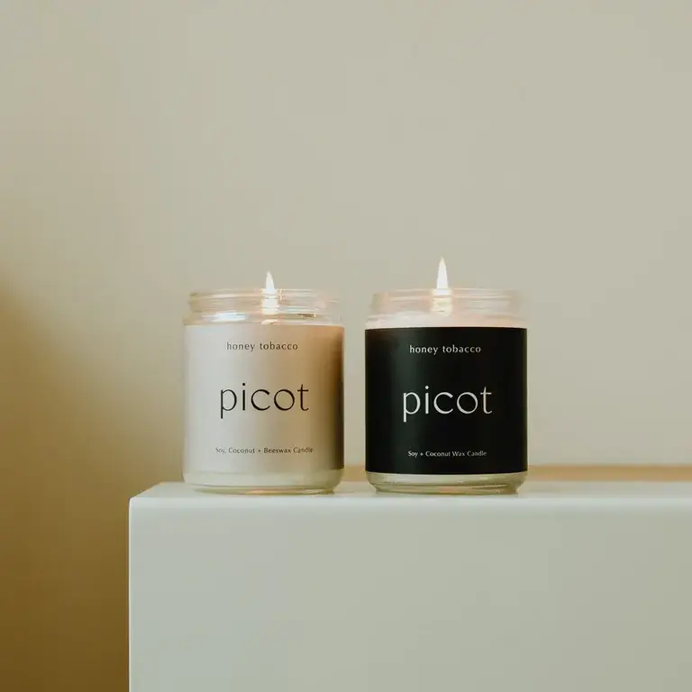 Picot Honey Tobacco Candle (Slate Label)