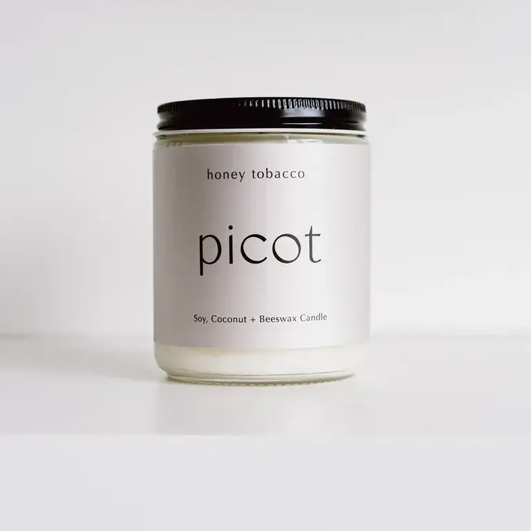 Picot Honey Tobacco Candle (Sand Label)
