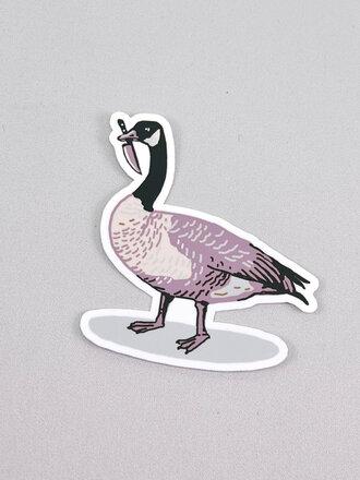 Hissing Mink Canada Goose Sticker