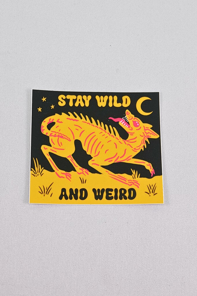 Hissing Mink Stay Wild and Weird Chupacabra Sticker