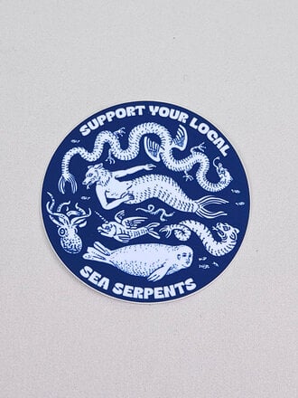 Hissing Mink Support Seas Serpents Sticker