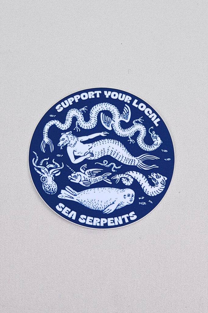 Hissing Mink Support Seas Serpents Sticker