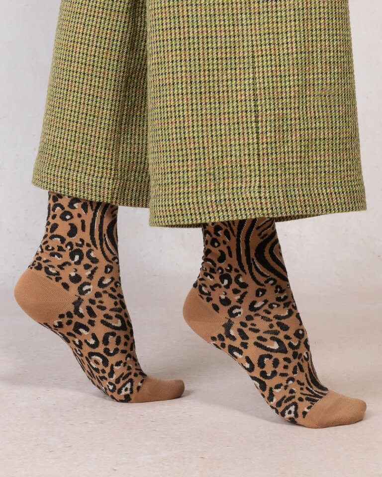 Bleuforet Animal Skin Pattern Fine Wool Sock