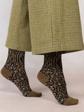 Bleuforet Animal Skin Pattern Fine Wool Sock
