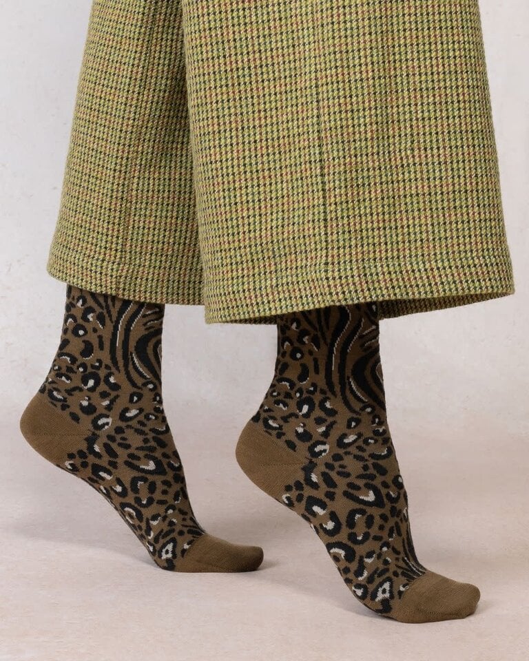Bleuforet Animal Skin Pattern Fine Wool Sock