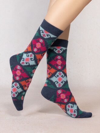 Bleuforet Tapestry Pattern Cashmere Sock