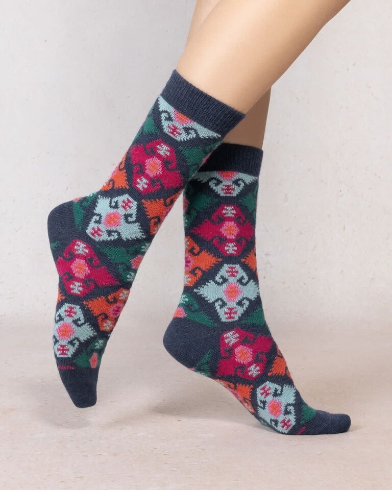 Bleuforet Tapestry Pattern Cashmere Sock