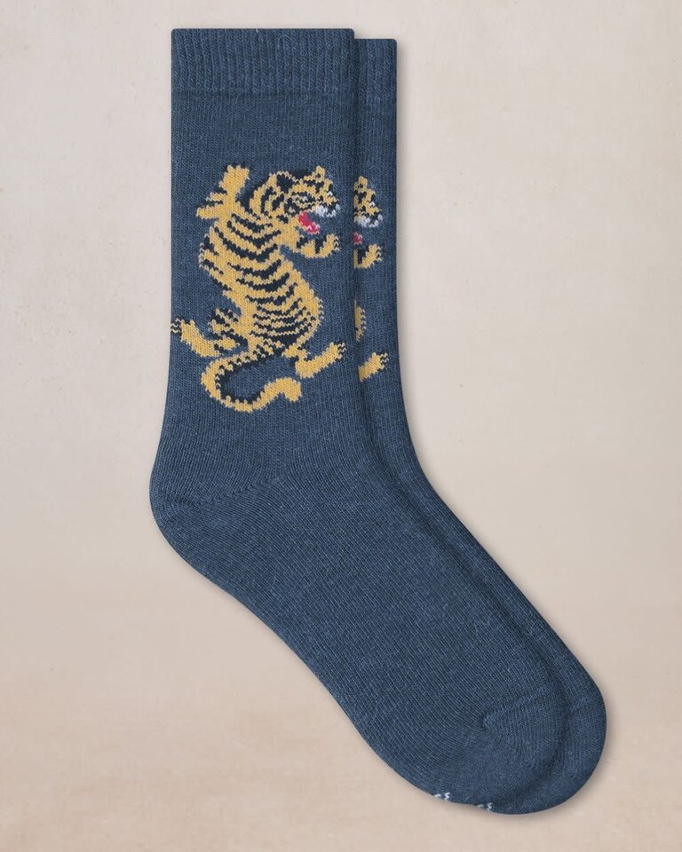 Bleuforet Cashmere Socks With Tiger Pattern