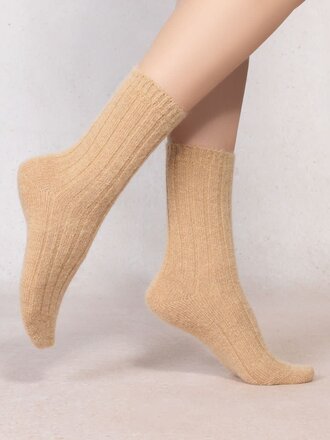 Bleuforet Ribbed Alpaca Wool Socks