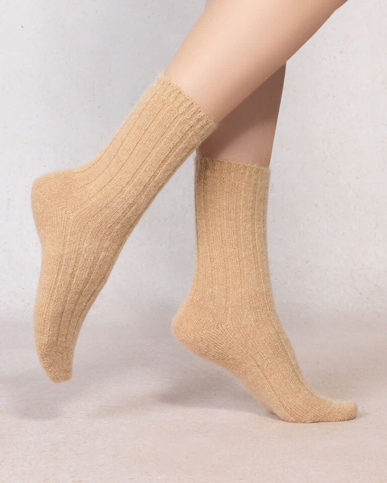 Bleuforet Ribbed Alpaca Wool Socks