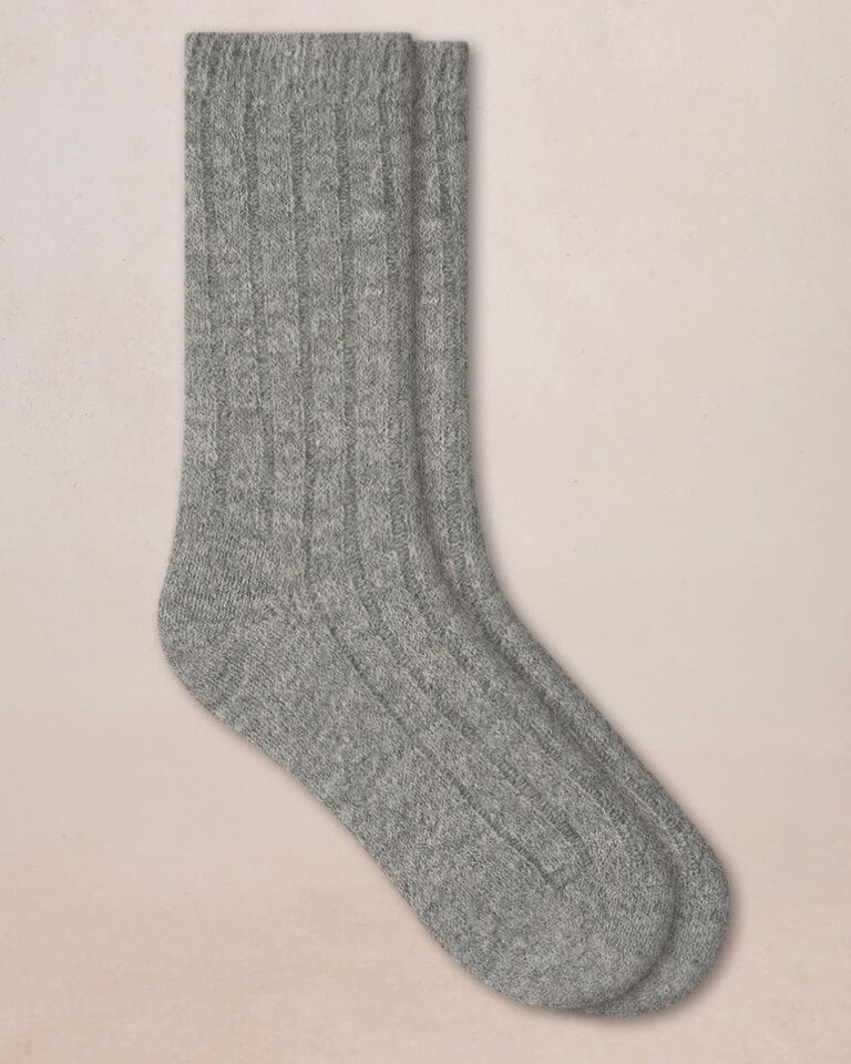 Bleuforet Ribbed Alpaca Wool Socks