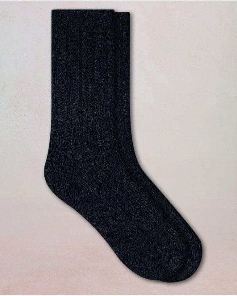 Bleuforet Ribbed Alpaca Wool Socks