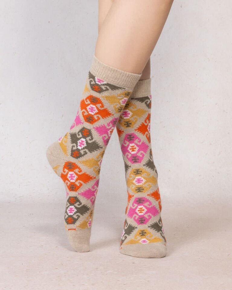 Bleuforet Tapestry Pattern Cashmere Sock