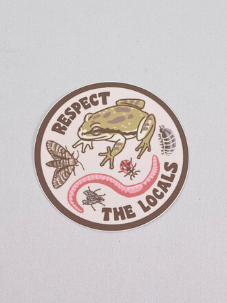 Hissing Mink Respect the Locals Wildlife Sticker