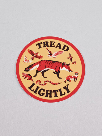 Hissing Mink Tread Lightly Sticker