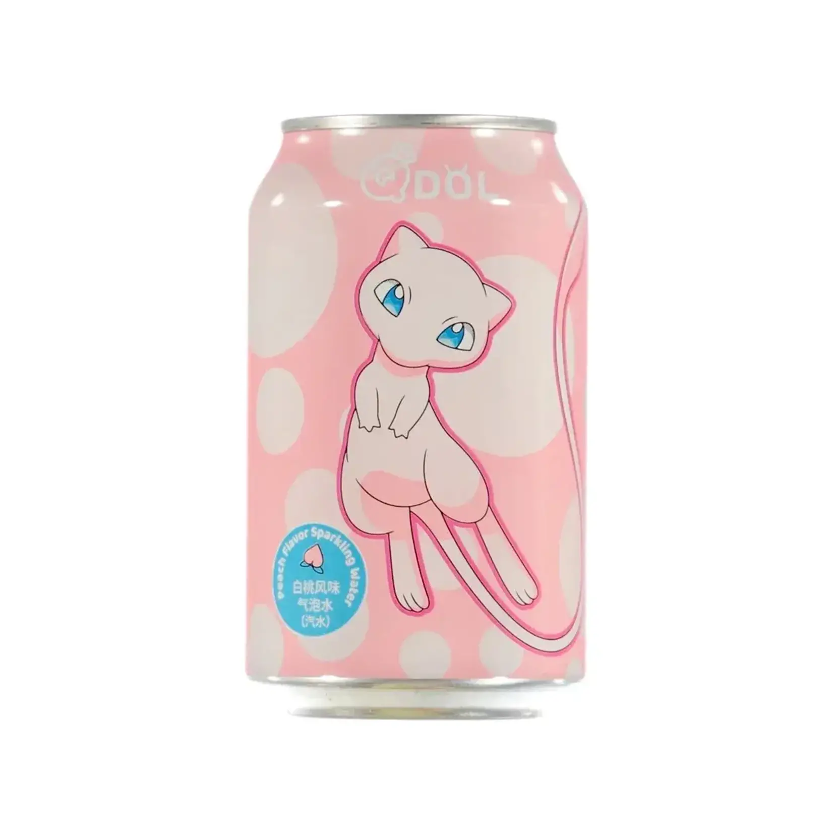 Qdol Qdol Pokemon Limited Edition Soda, Mew White Peach Flavor 330ml