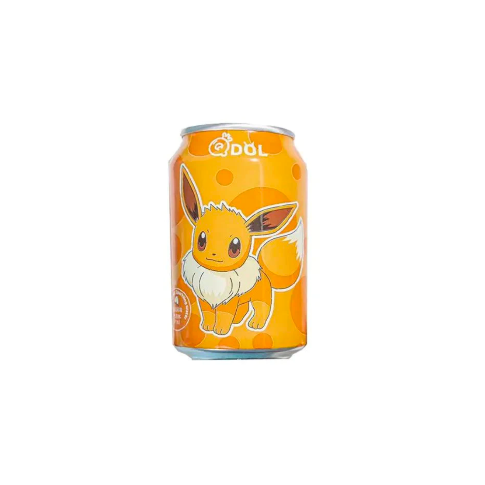 Qdol Qdol Pokemon Limited Edition Soda, Orange Eevee Peach Flavor 330ml