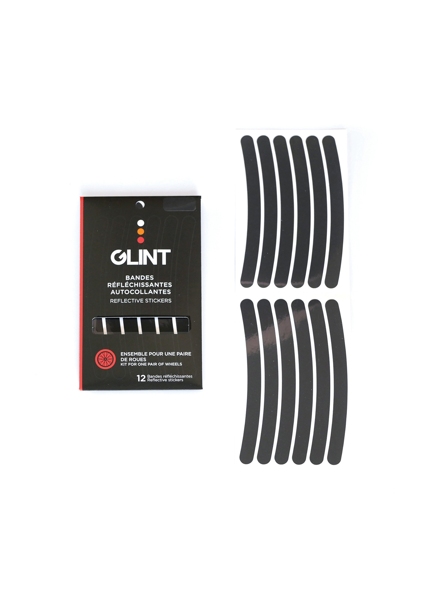GLINT Reflective GLINT Reflective, Ensemble pour roues, Noir, Kit