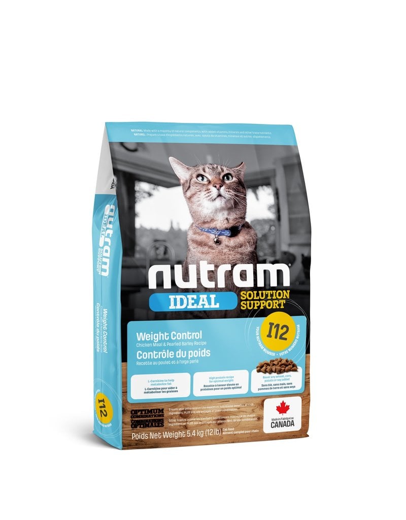 Nutram (I12) NUTRAM - Contrôle du poids poulet chat adulte