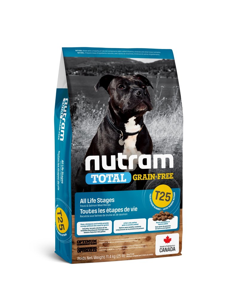 Nutram (T25) NUTRAM - Sans grains truite saumon pour chien