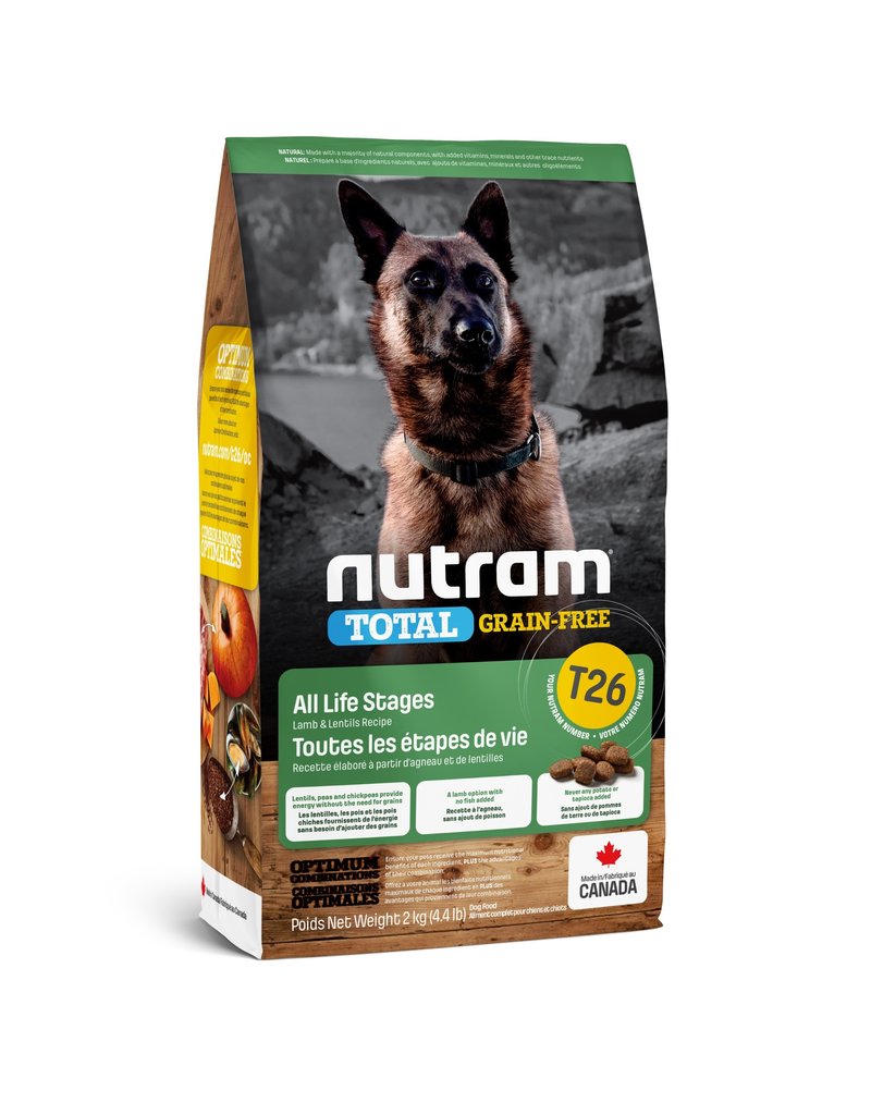 Nutram (T26) NUTRAM - Sans grains agneau lentilles pour chien