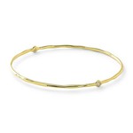 18KYellow Gold (2) Diamonds 0.10ctw Squiggle  Bangle