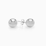 Sterling Silver 8mm Round Ball Stud Earrings