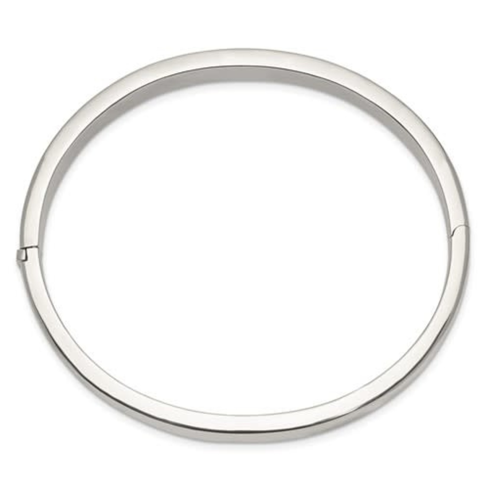 Sterling Silver Engravable Locking Hinge Bangle