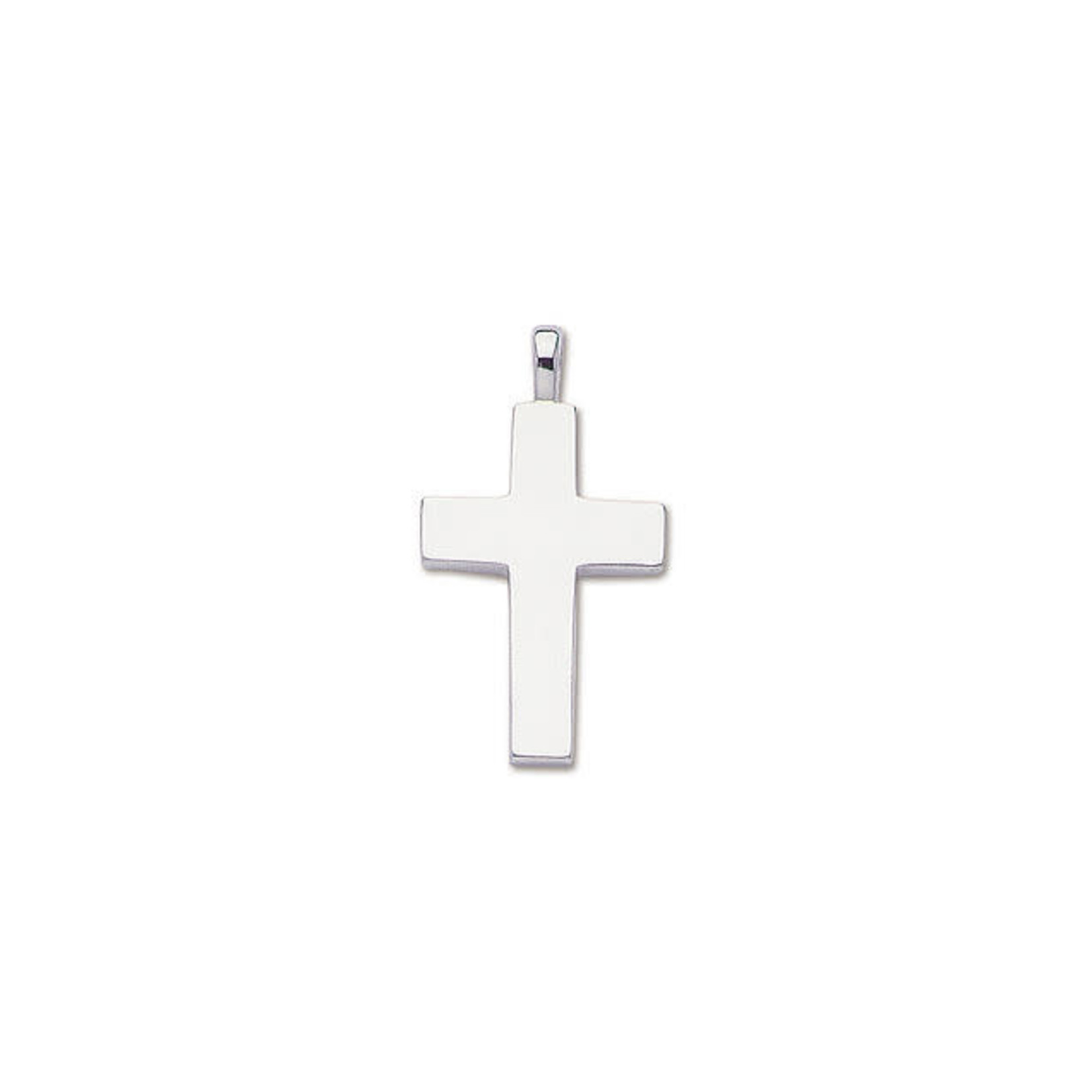 Solid Sterling Silver Large Plain Cross