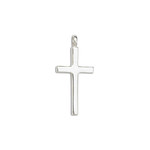 Sterling Silver Solid Elongated Cross NO CHAIN
