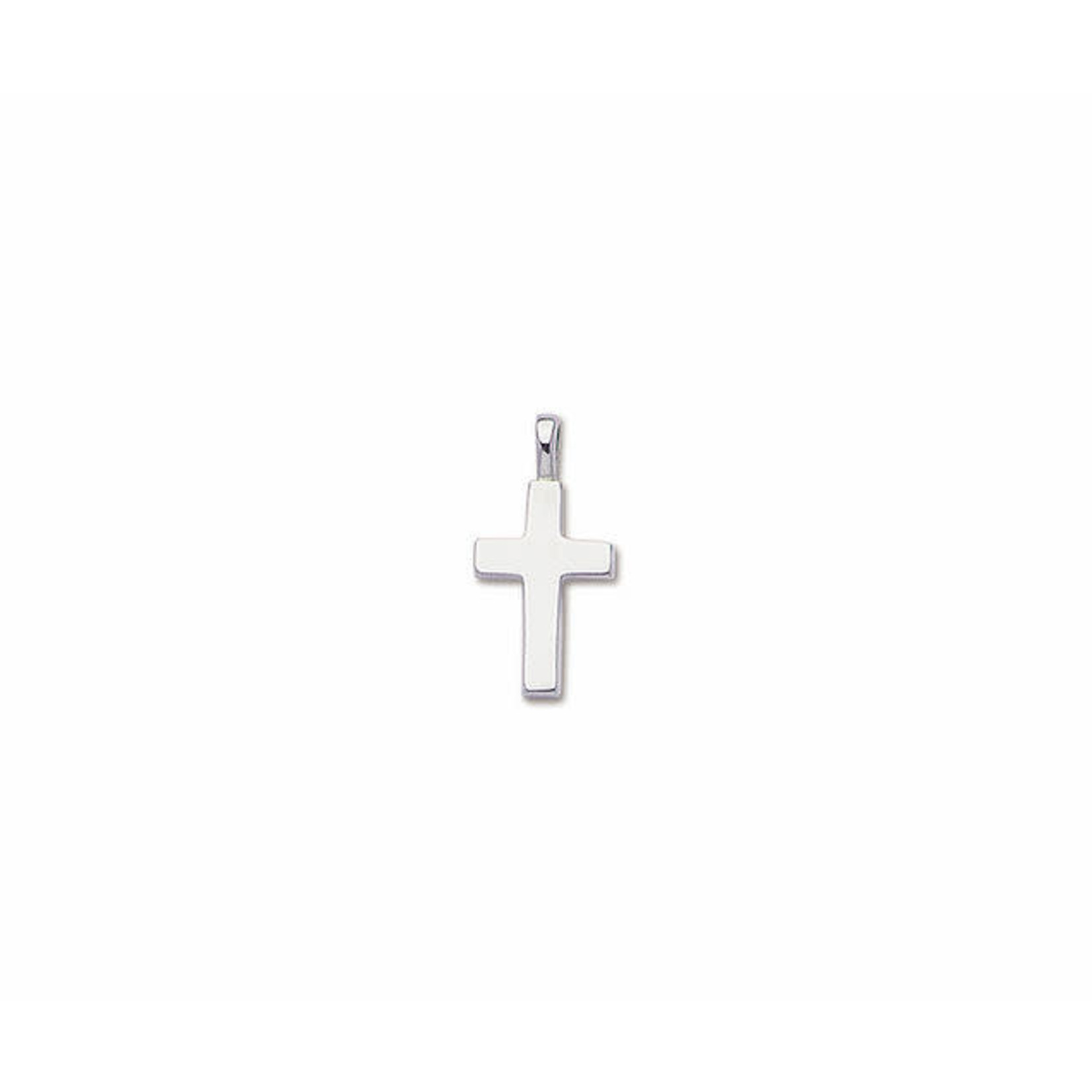 Solid Sterling Silver Small Solid Plain Cross