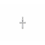 Sterling Silver Small Flair Cross on Cable Chain 16-18"