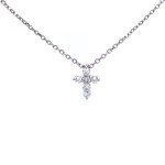 14K White Gold Diamond 0.24ctw Cross