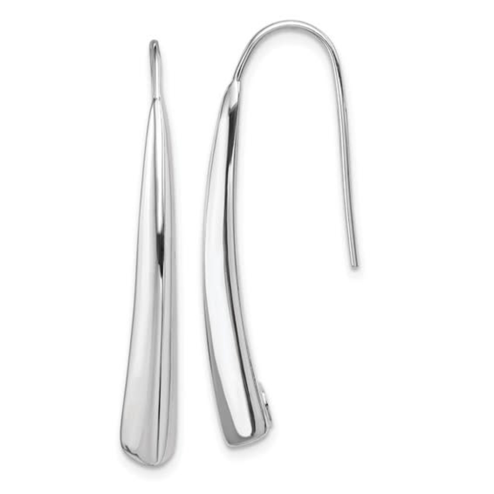 Sterling Silver Vertical Knife Tube Threader Earrings